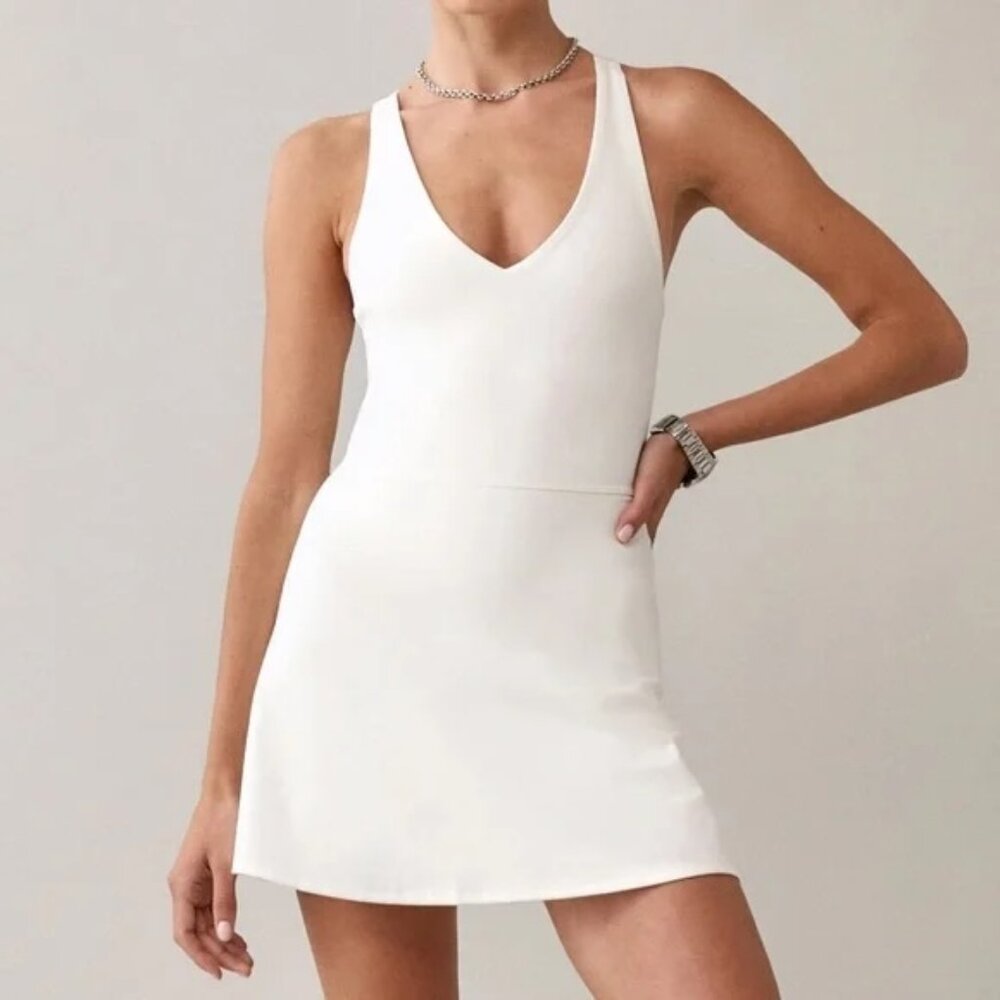 Reformation Bella Ecomove Active Dress (White)